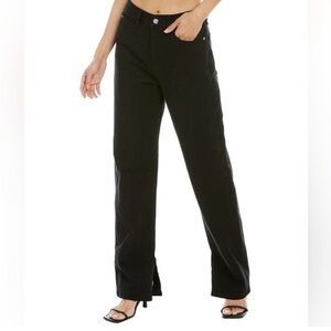 WeWoreWhat Black Mom Slit Straight Jeans. Size 27